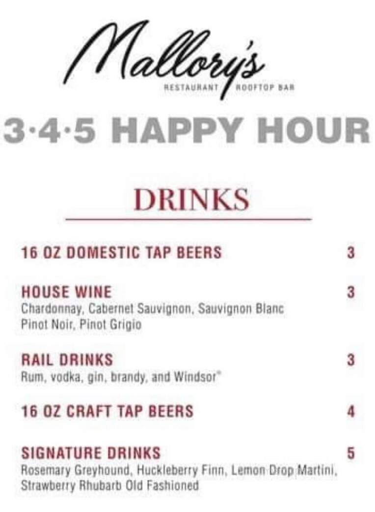 Mallory's Restaurant & Rooftop Bar - Hudson, WI
