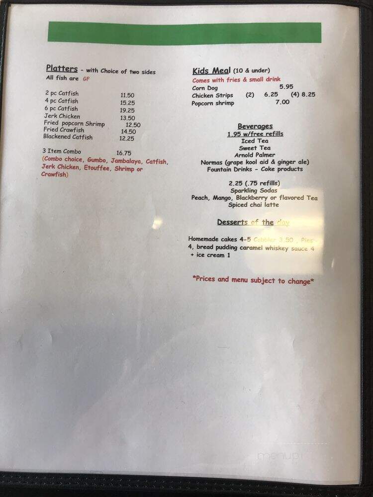 K'Lynn's Cuisine - Rio Rancho, NM menu_pic