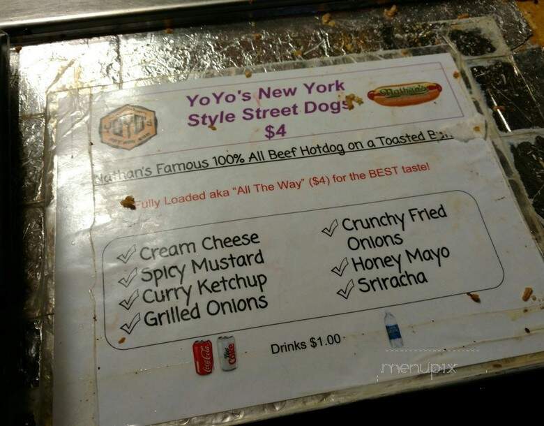 Yoyo's Hot Dog - Houston, TX menu_pic