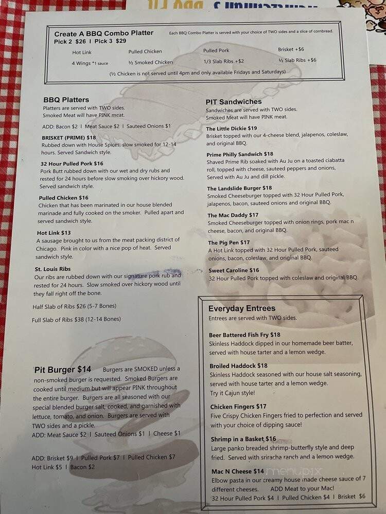 Heintzelmann's BBQ Pit - Ontario, NY menu_pic