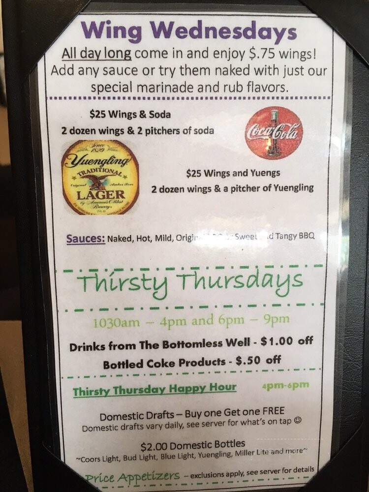 Heintzelmann's BBQ Pit - Ontario, NY menu_pic