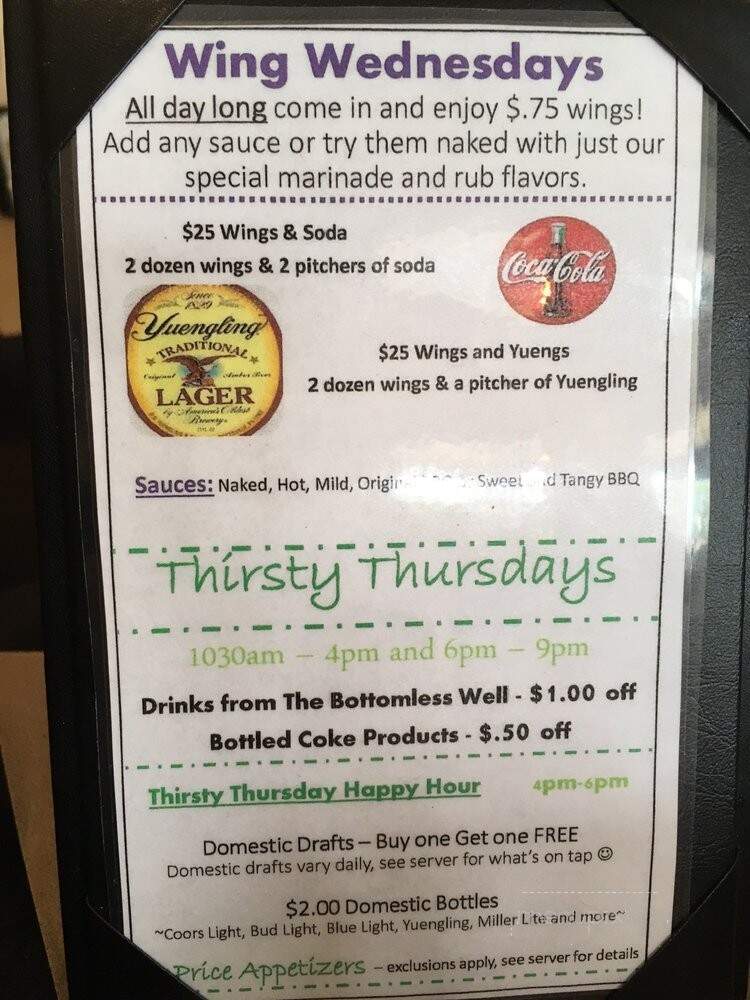 Heintzelmann's BBQ Pit - Ontario, NY menu_pic