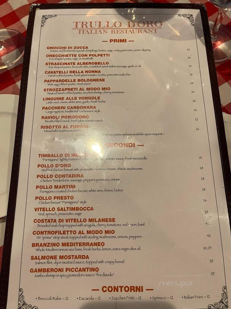 Trullo D'Oro - Hicksville, NY menu_pic