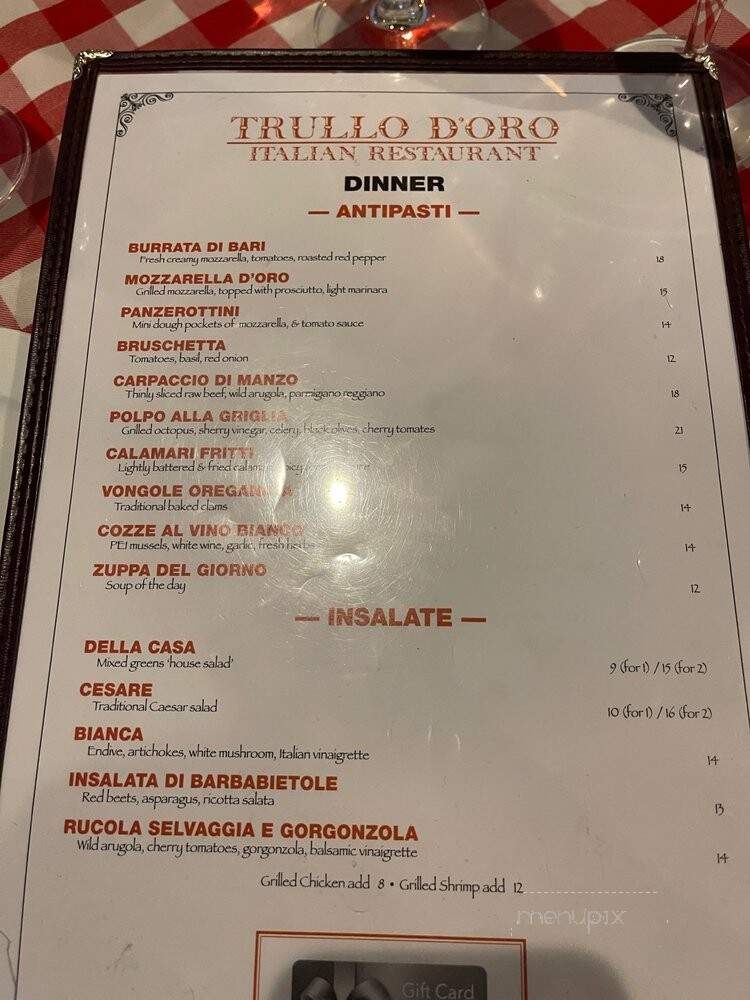 Trullo D'Oro - Hicksville, NY menu_pic