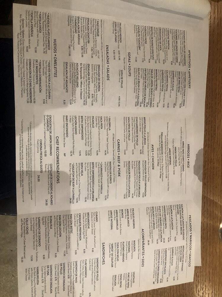 Casacuba Restaurant - South Miami, FL menu_pic