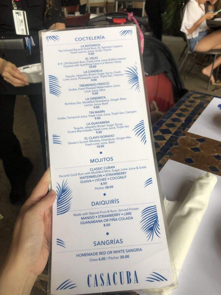 Casacuba Restaurant - South Miami, FL menu_pic