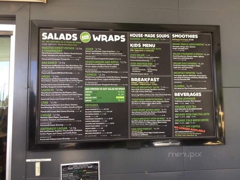 Salad and Go - Phoenix, AZ menu_pic
