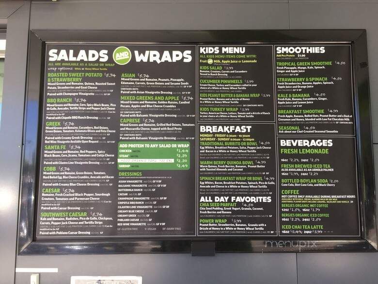 Salad and Go - Phoenix, AZ menu_pic