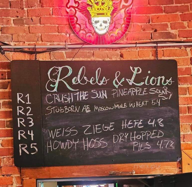 Rebellion Brew Haus - Moline, IL menu_pic