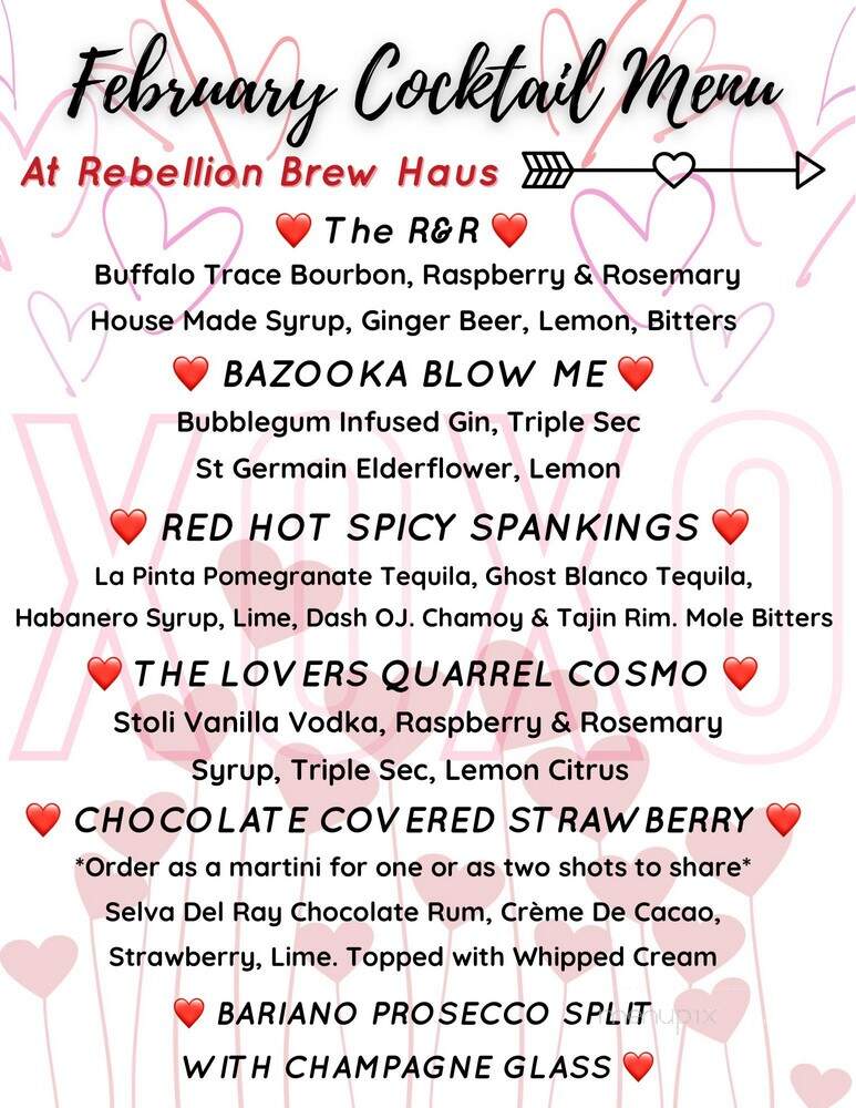 Rebellion Brew Haus - Moline, IL menu_pic