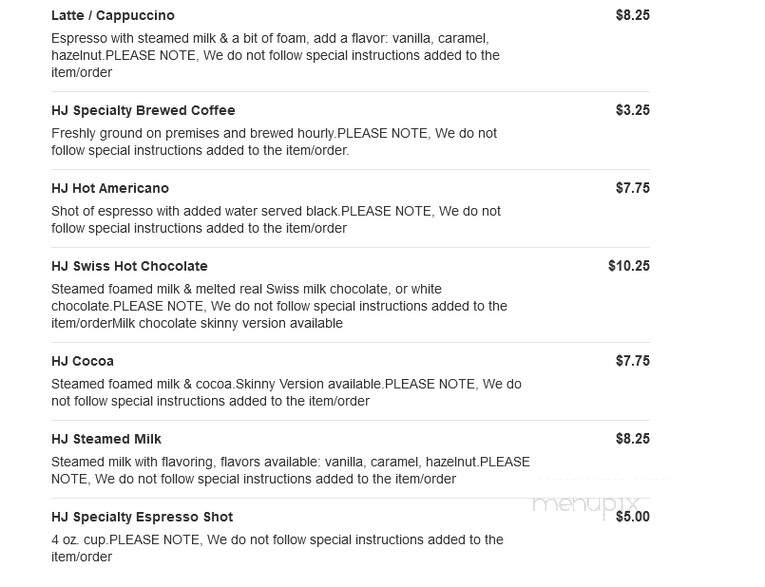 Hava Java - Monsey, NY menu_pic