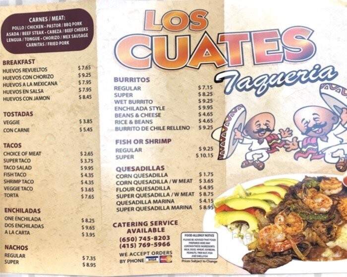 Los Cuates Taqueria - Daly City, CA menu_pic