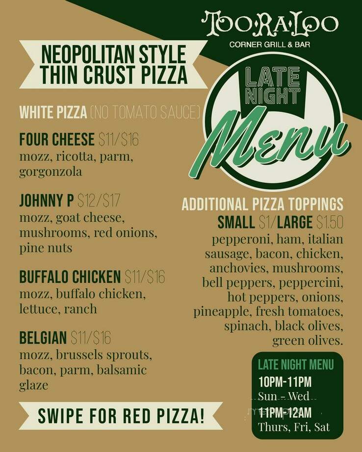 Too Ra Loo - Rochester, MI menu_pic