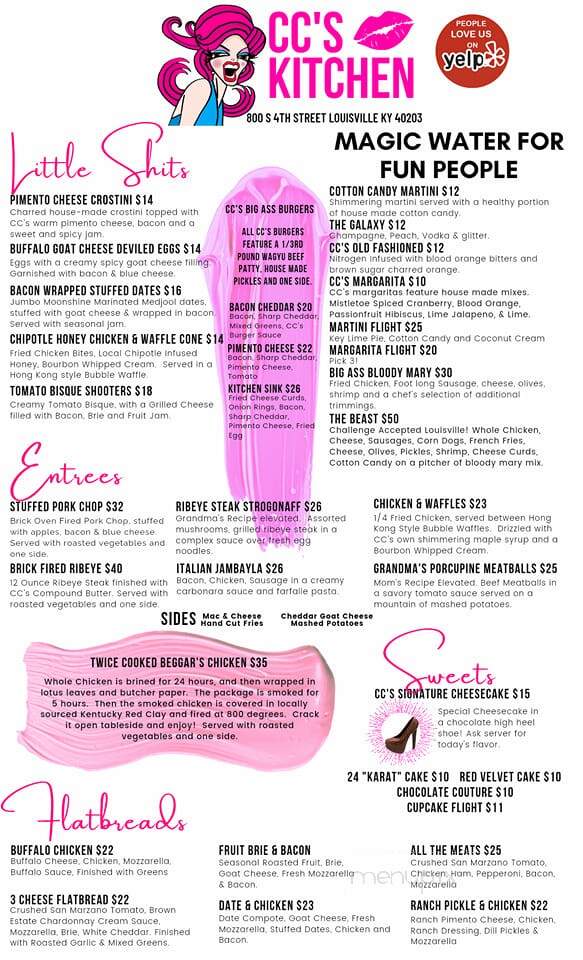 Somewhere Restaurant and Bar - Louisville, KY menu_pic