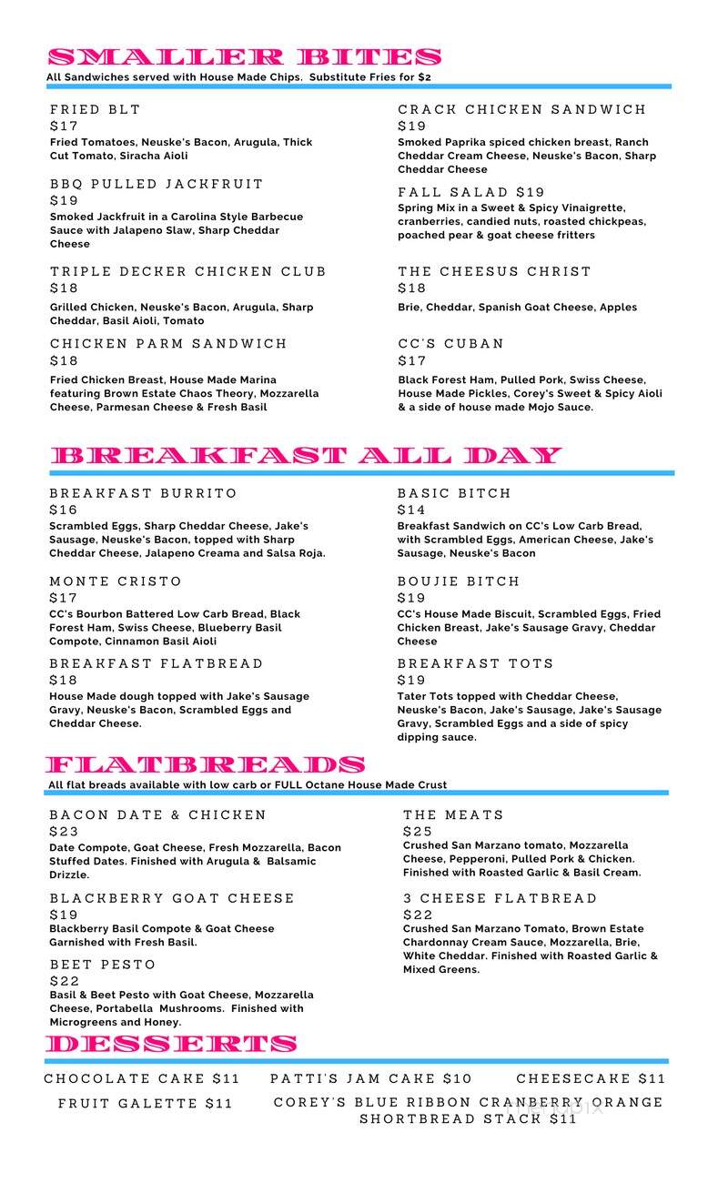 Somewhere Restaurant and Bar - Louisville, KY menu_pic