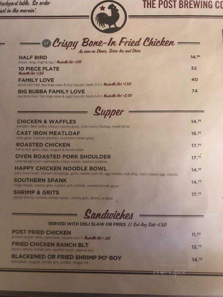 The Post Chicken & Beer - Longmont, CO menu_pic