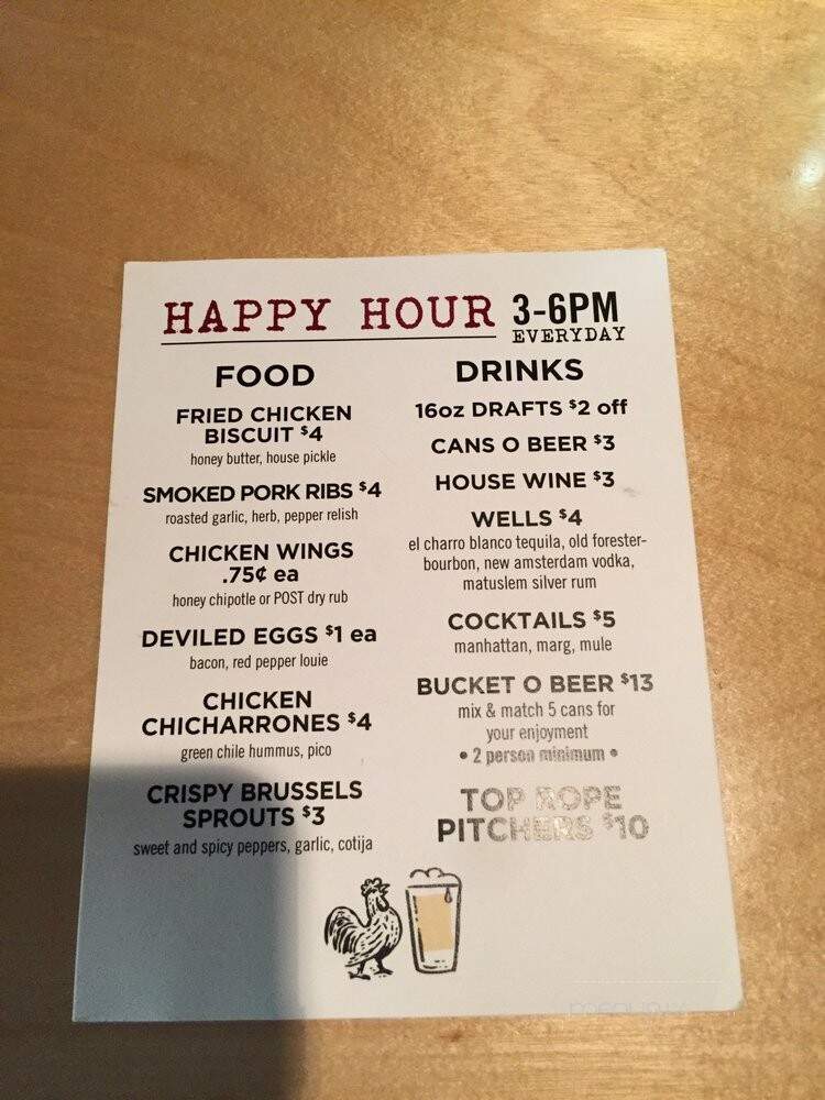 The Post Chicken & Beer - Longmont, CO menu_pic