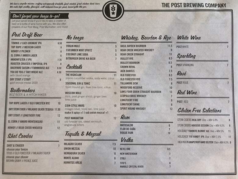 The Post Chicken & Beer - Longmont, CO menu_pic