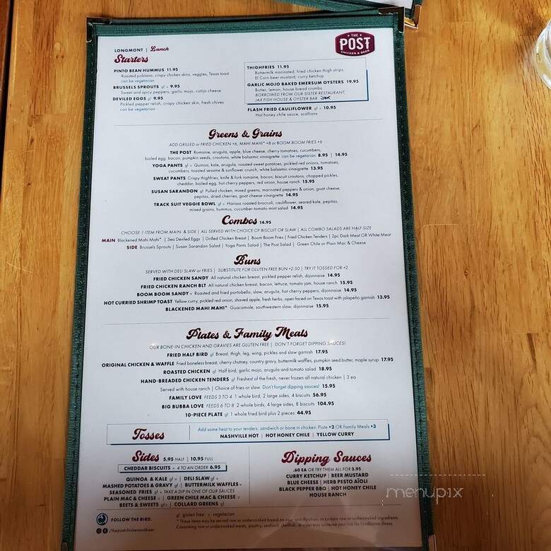The Post Chicken & Beer - Longmont, CO menu_pic