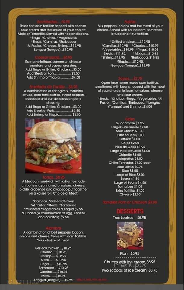 El Limon - West Chester, PA menu_pic