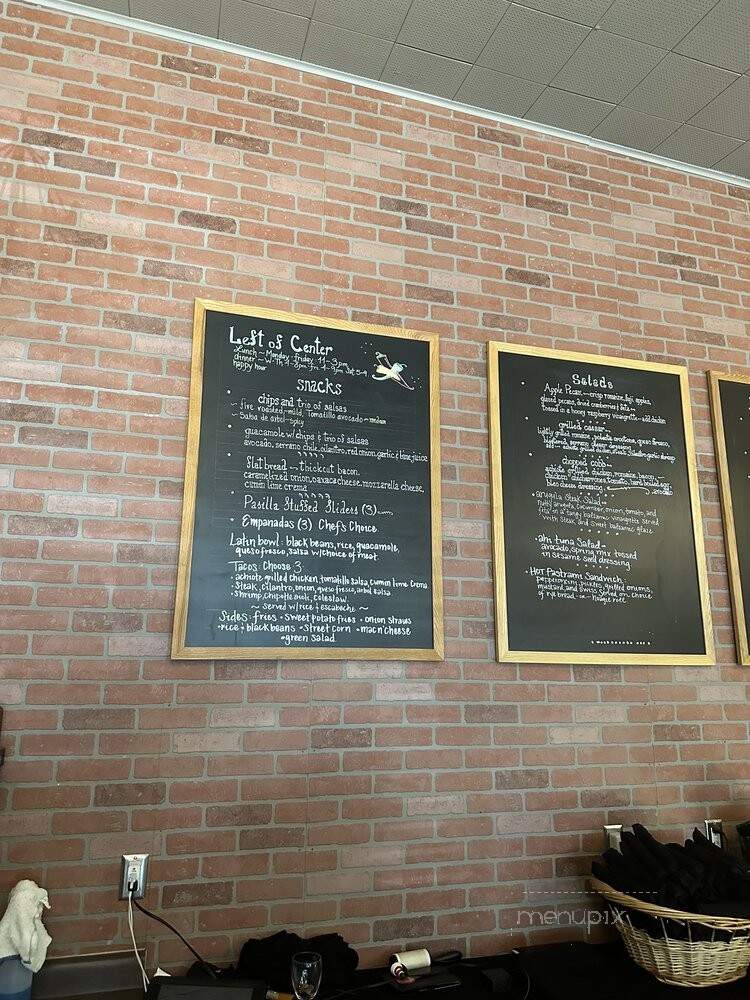 Left of Center - Visalia, CA menu_pic