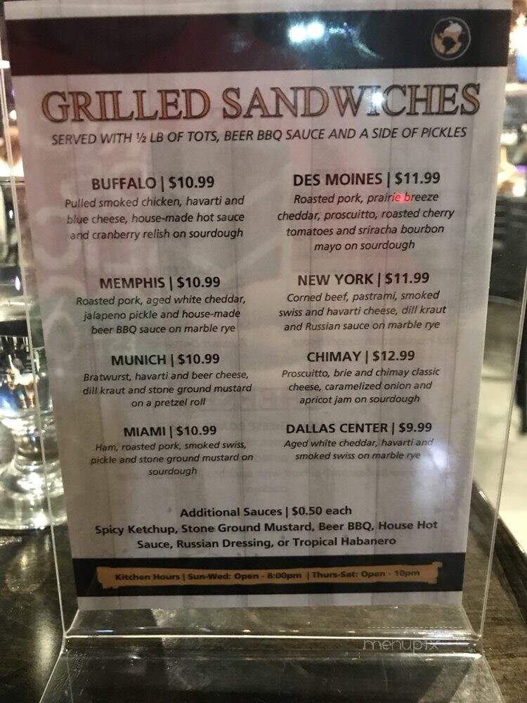 Global Brew Tap House - West Des Moines, IA menu_pic