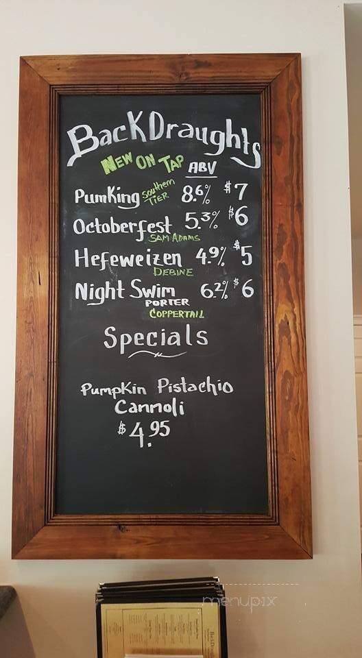 BackDraughts - Tarpon Springs, FL menu_pic