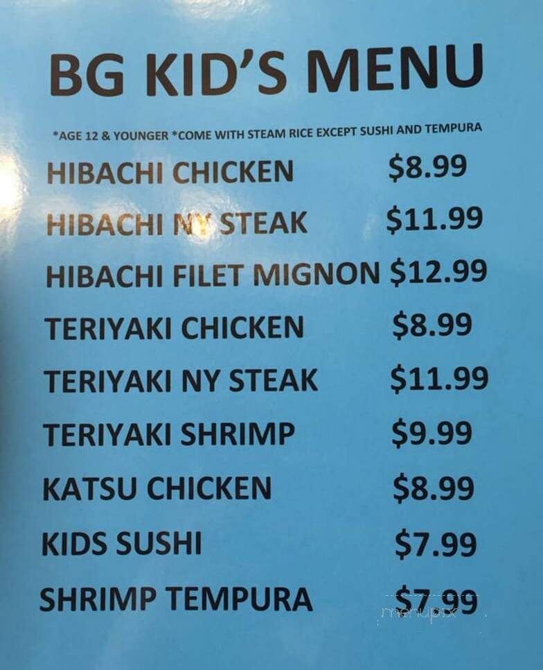 Blue Ginger Seafood Steakhouse - Miramar, FL menu_pic