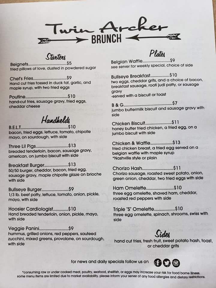 Twin Archer Brewpub - Muncie, IN menu_pic