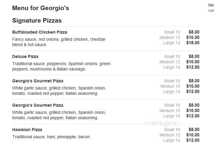 Georgio's - Perry, OH menu_pic