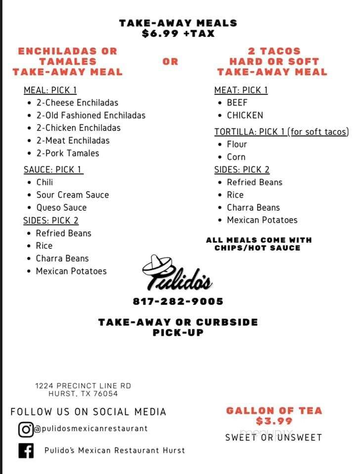 Pulido's - Hurst, TX menu_pic