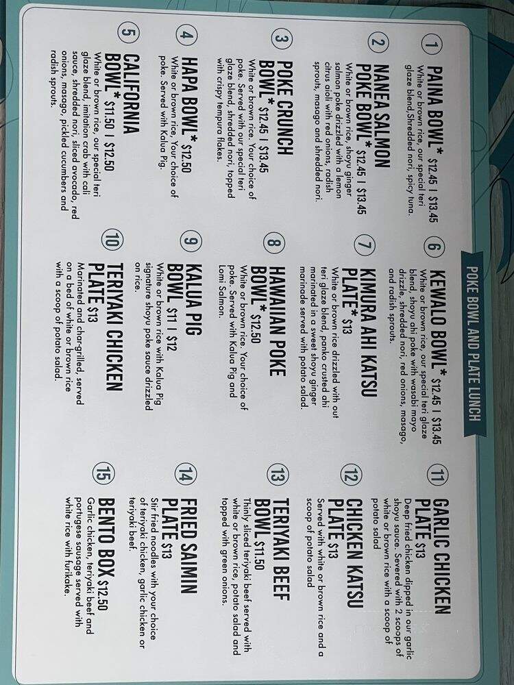 Paina Cafe - Las Vegas, NV menu_pic