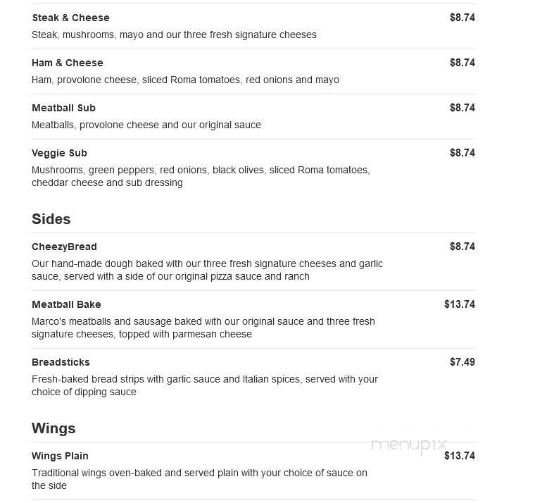 Marco's Pizza - Stone Mountain, GA menu_pic
