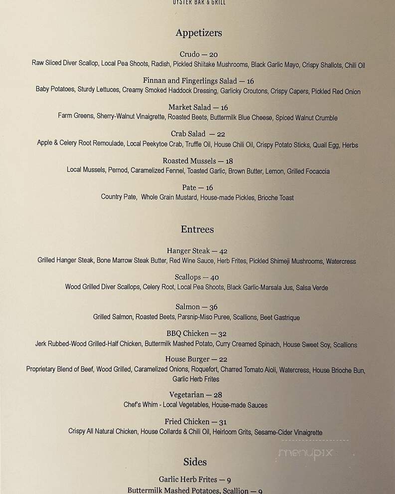 18 Central Oyster Bar & Grill - Rockport, ME menu_pic