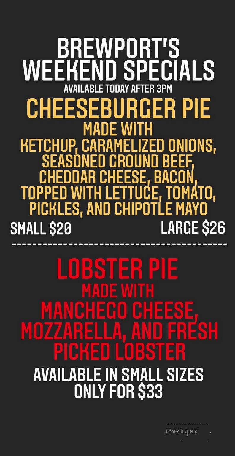Brewport - Bridgeport, CT menu_pic