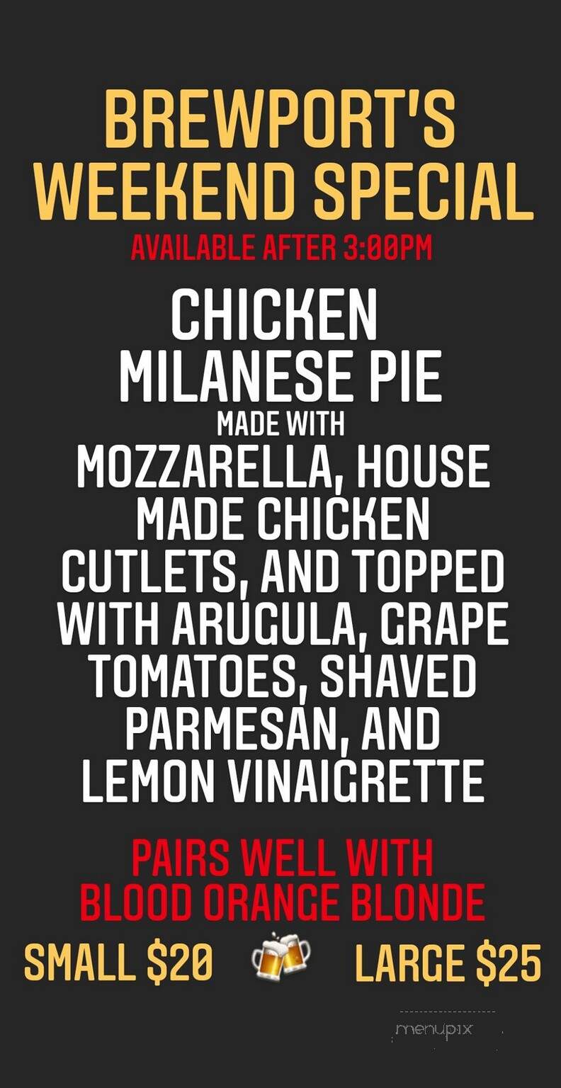 Brewport - Bridgeport, CT menu_pic