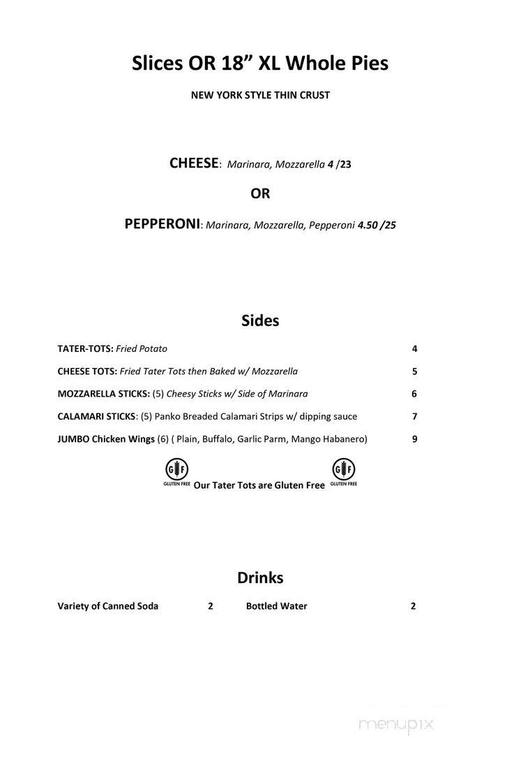 Frontager's Pizza Co. - Pacific Beach, WA menu_pic