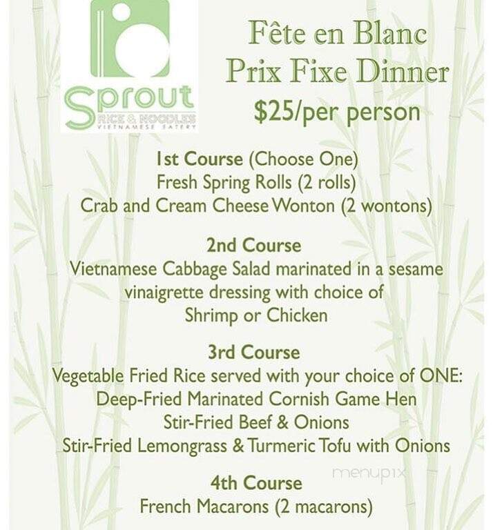 Sprout of Rice & Noodles - Lancaster, PA menu_pic