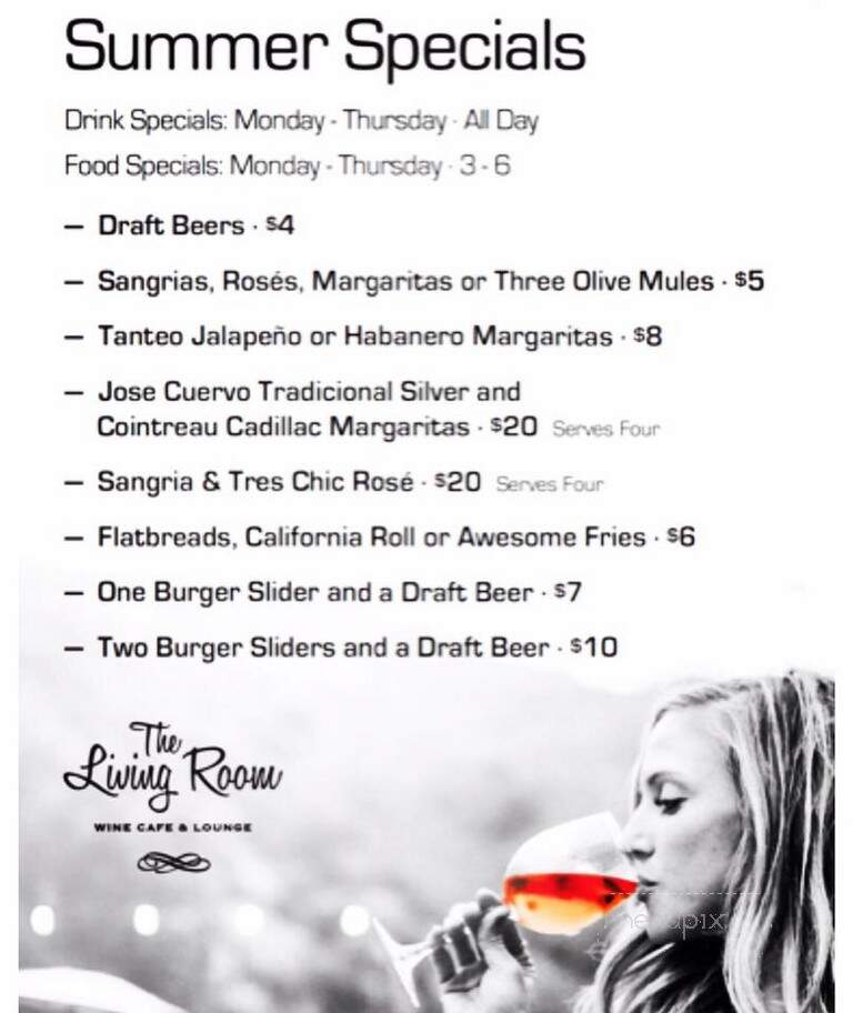 The Living Room Wine Cafe & Lounge - Phoenix, AZ menu_pic