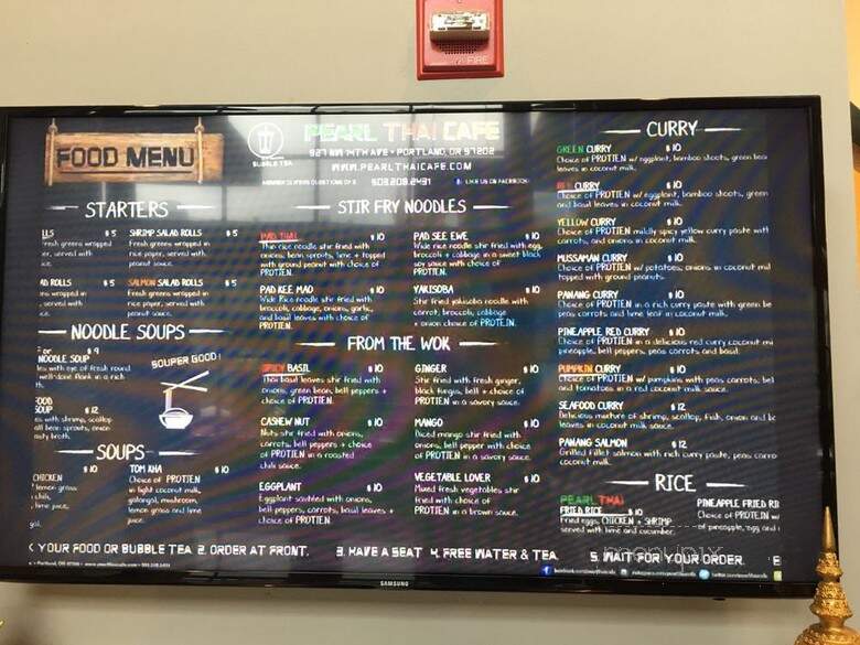 Pearl Thai Cafe - Portland, OR menu_pic