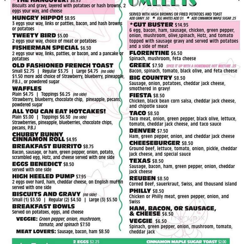 Wacky Knacky Diner - Osage Beach, MO menu_pic