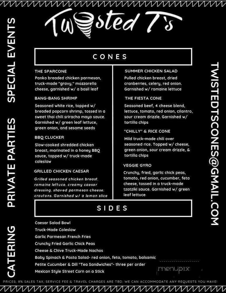 Twisted T's Food Truck - Jacksonville, FL menu_pic