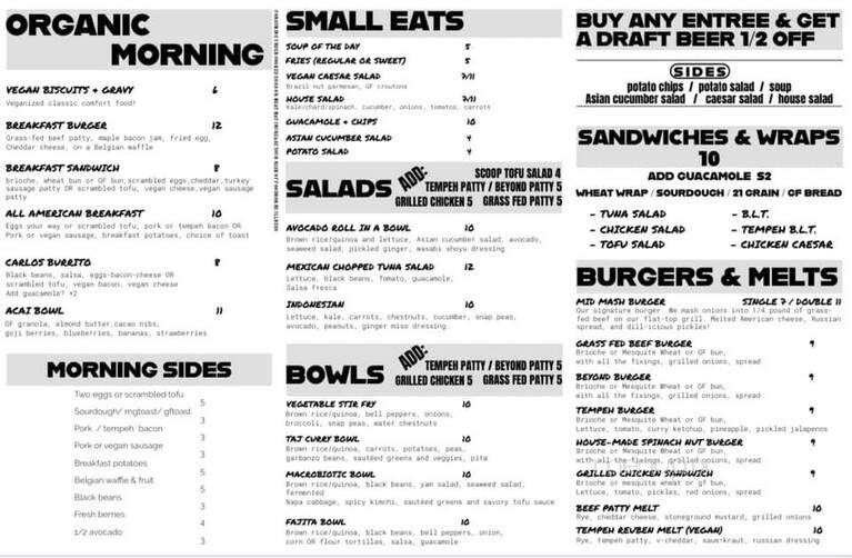 Mod Cafe - Palm Springs, CA menu_pic