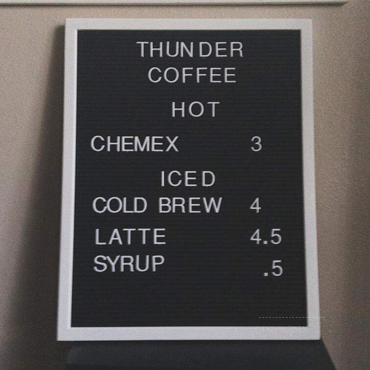 Thunder Coffee - West Fargo, ND menu_pic