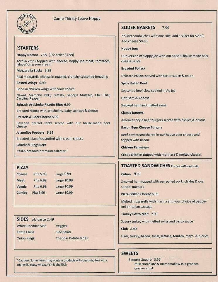 The Hop Brewery - Christopher, IL menu_pic