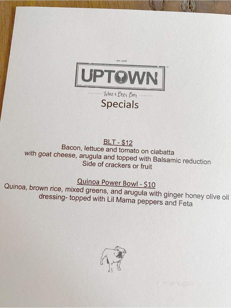 Uptown Wine & Beer - Snohomish, WA menu_pic