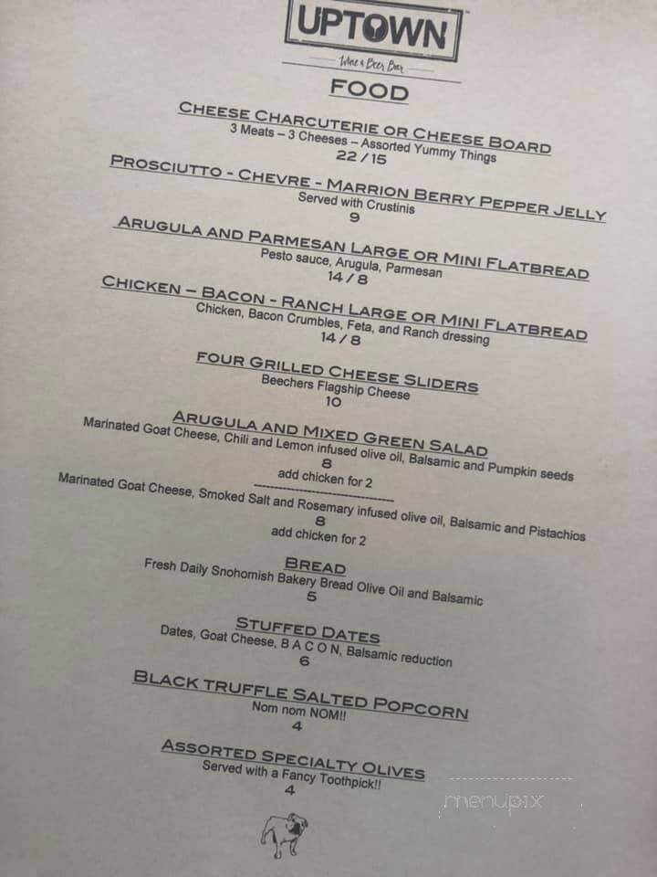 Uptown Wine & Beer - Snohomish, WA menu_pic