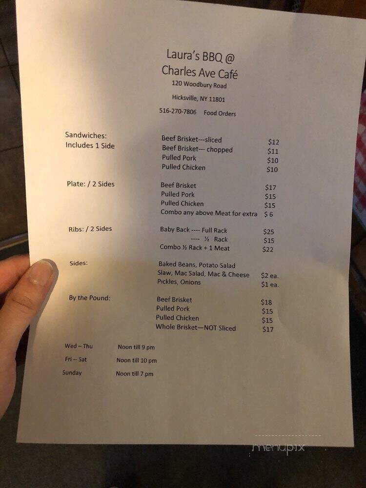 Laura's BBQ Shack - Greenvale, NY menu_pic