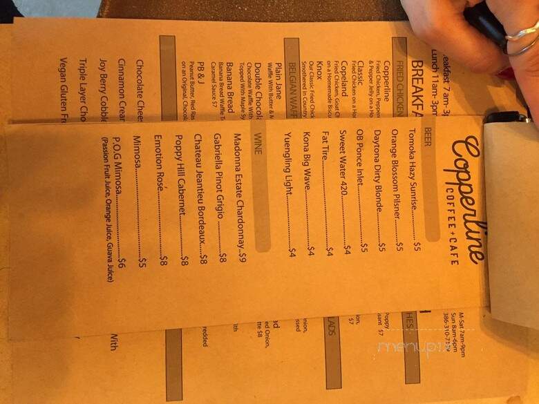 Copperline Coffee and Cafe - Port Orange, FL menu_pic
