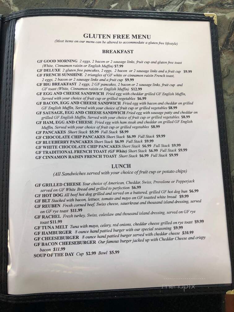 Sunshine Cafe - Clinton, MA menu_pic